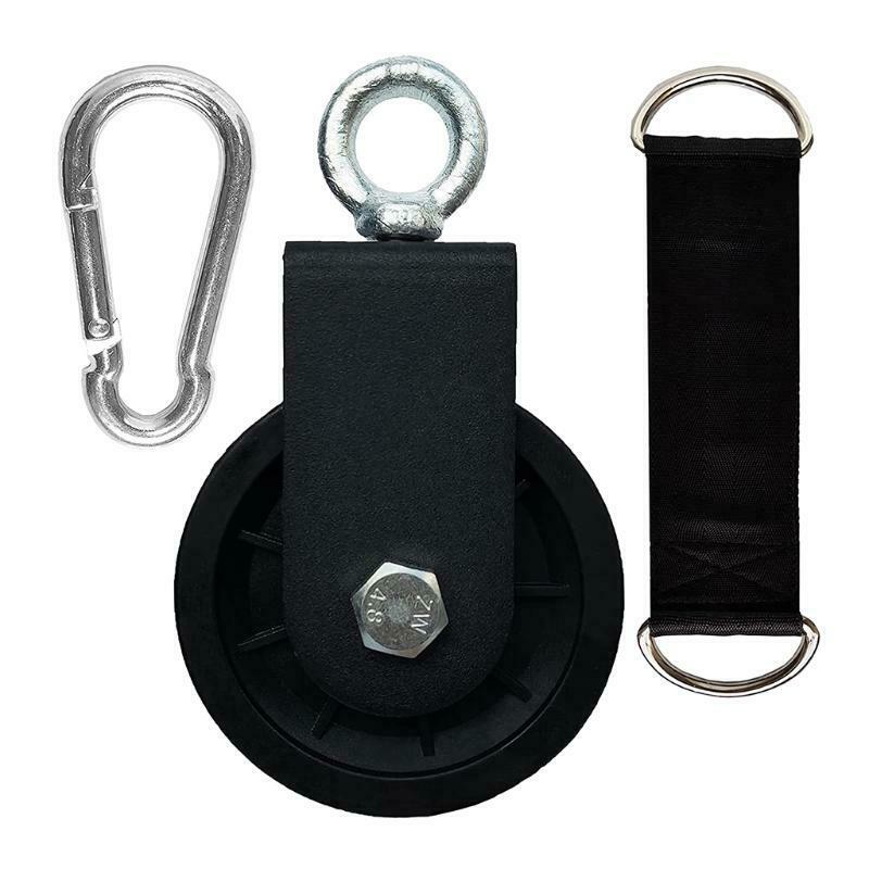 Portable Fitness Triceps Handle Bar Pulley System DIY Gym Cable Attachment Kit