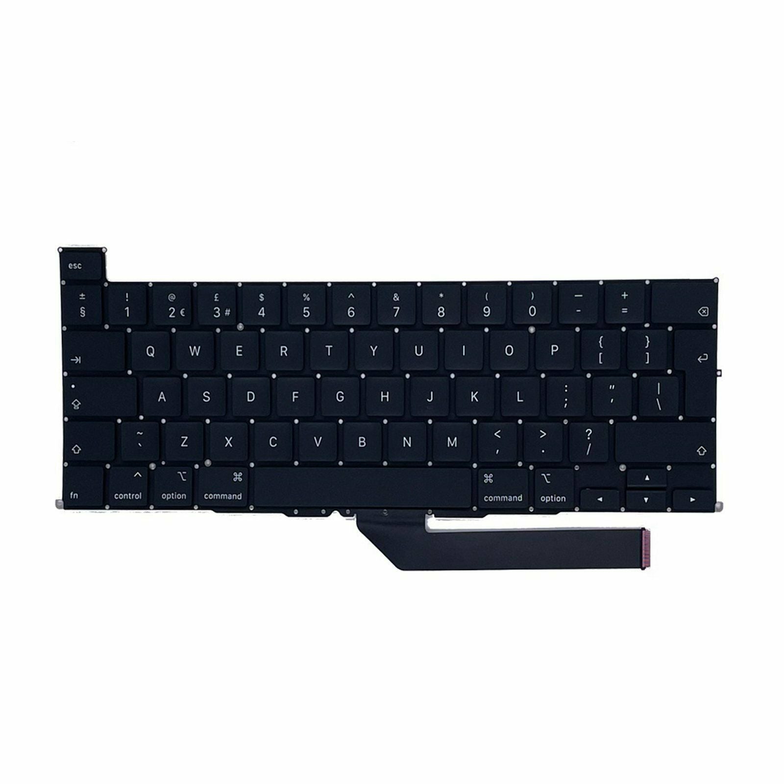 1Pcs Replacement Keyboard UK Layout For Macbook Pro A2141 16" 2020 Black
