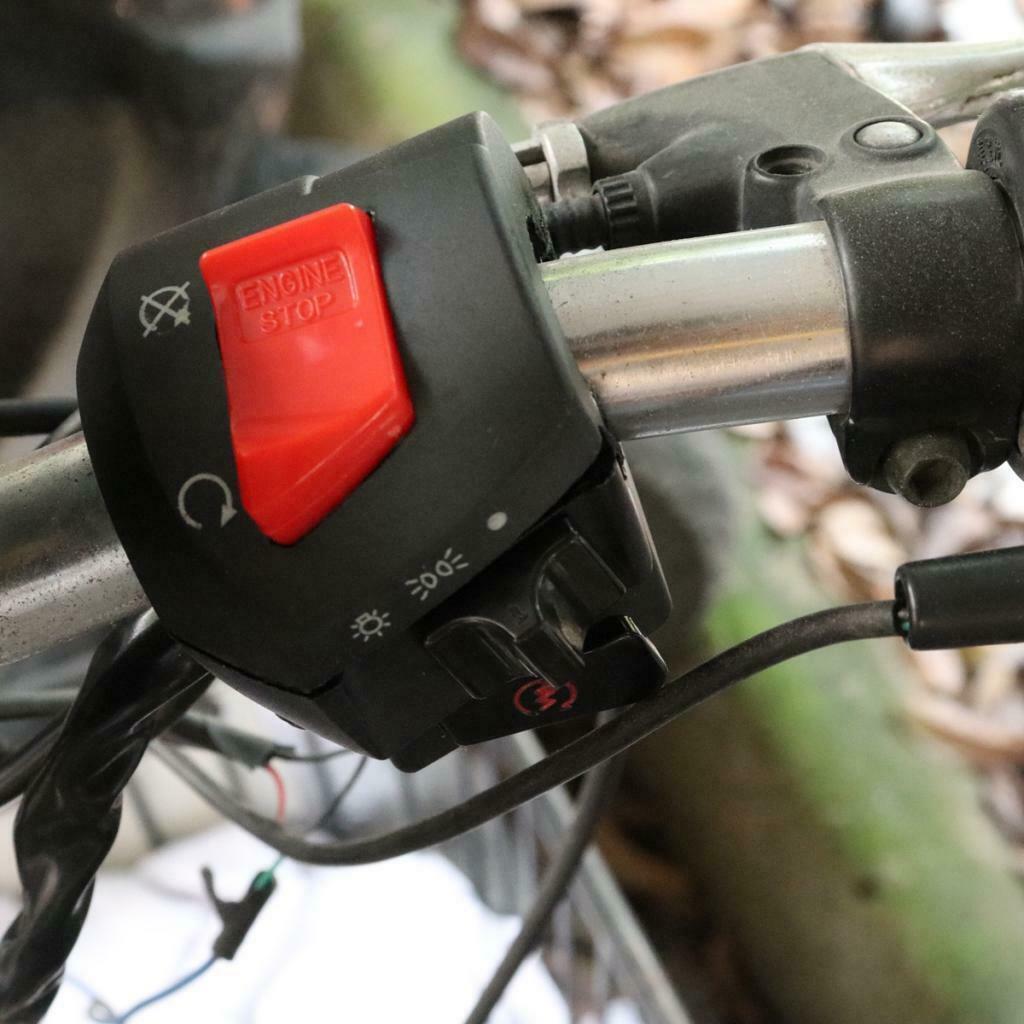 7/8" Motorcycle Handlebar Horn Light ON/OFF Starting Kill Switch Button