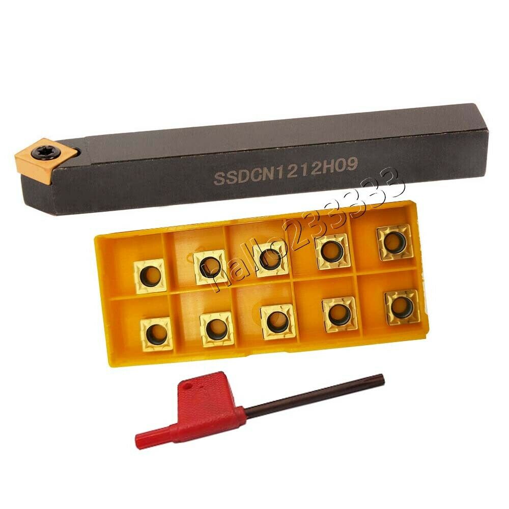45°  SSDCN 1212H09(12×100mm) Lathe Turning Tool Holder +SCMT09T308 BP010 insert