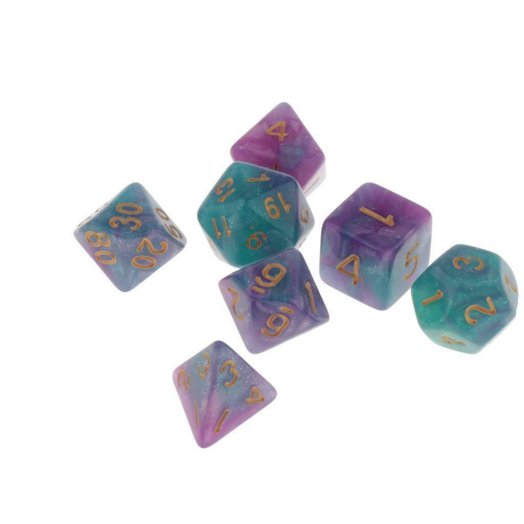 14 Pack Multi-sided Dice Set for DND MTG Table Games D4 D6 D8 D10 D12 D20