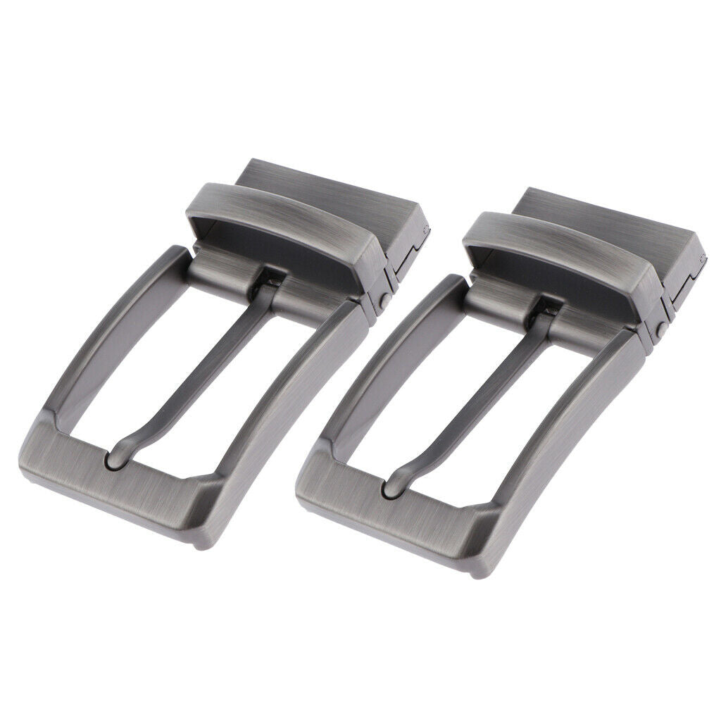 2pcs Men's Reversible Belt Buckle Replacement, Fit for 34mm/1.34 inch Leather