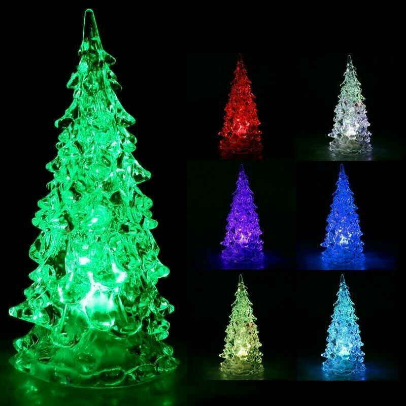 LED Crystal Multi Color Changing Lamp Bulb Christmas Tree Xmas Decor Night Light