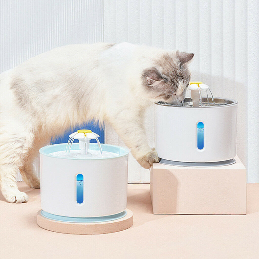 2.4 L Automatic Electric Pet Water Fountain Cat/Dog Drinking Dispenser Bowl