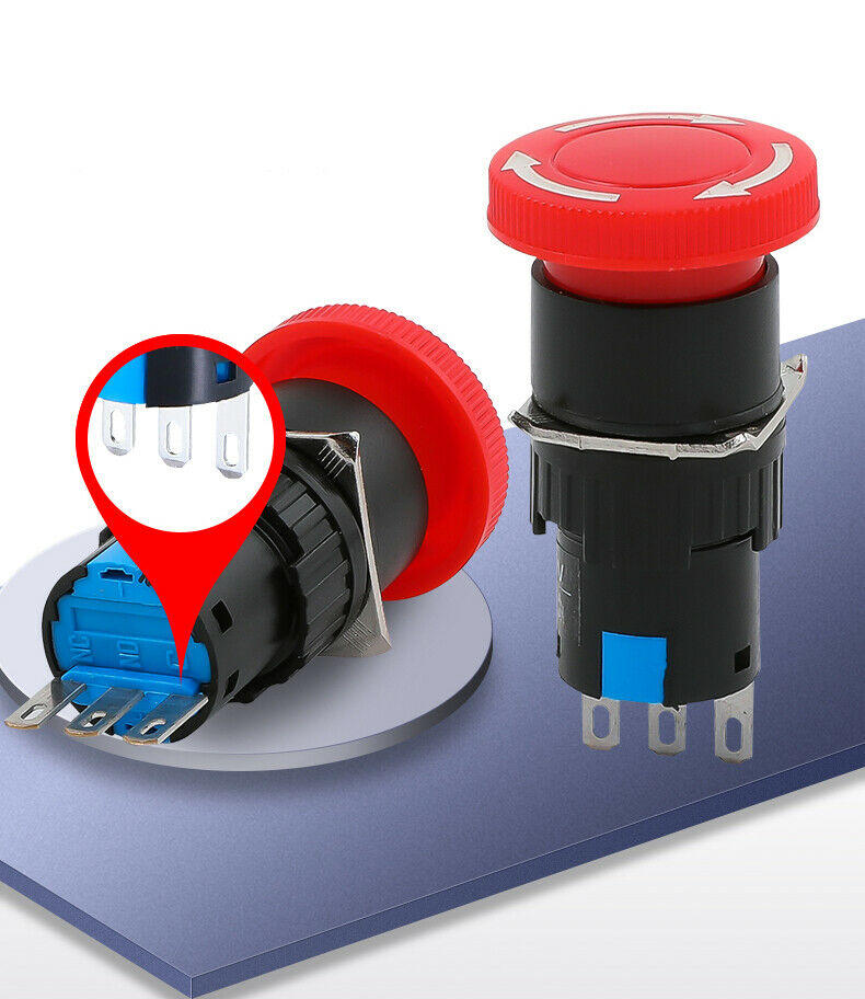 LA16-11ZS Emergency stop switch button Three-legged small push button switches