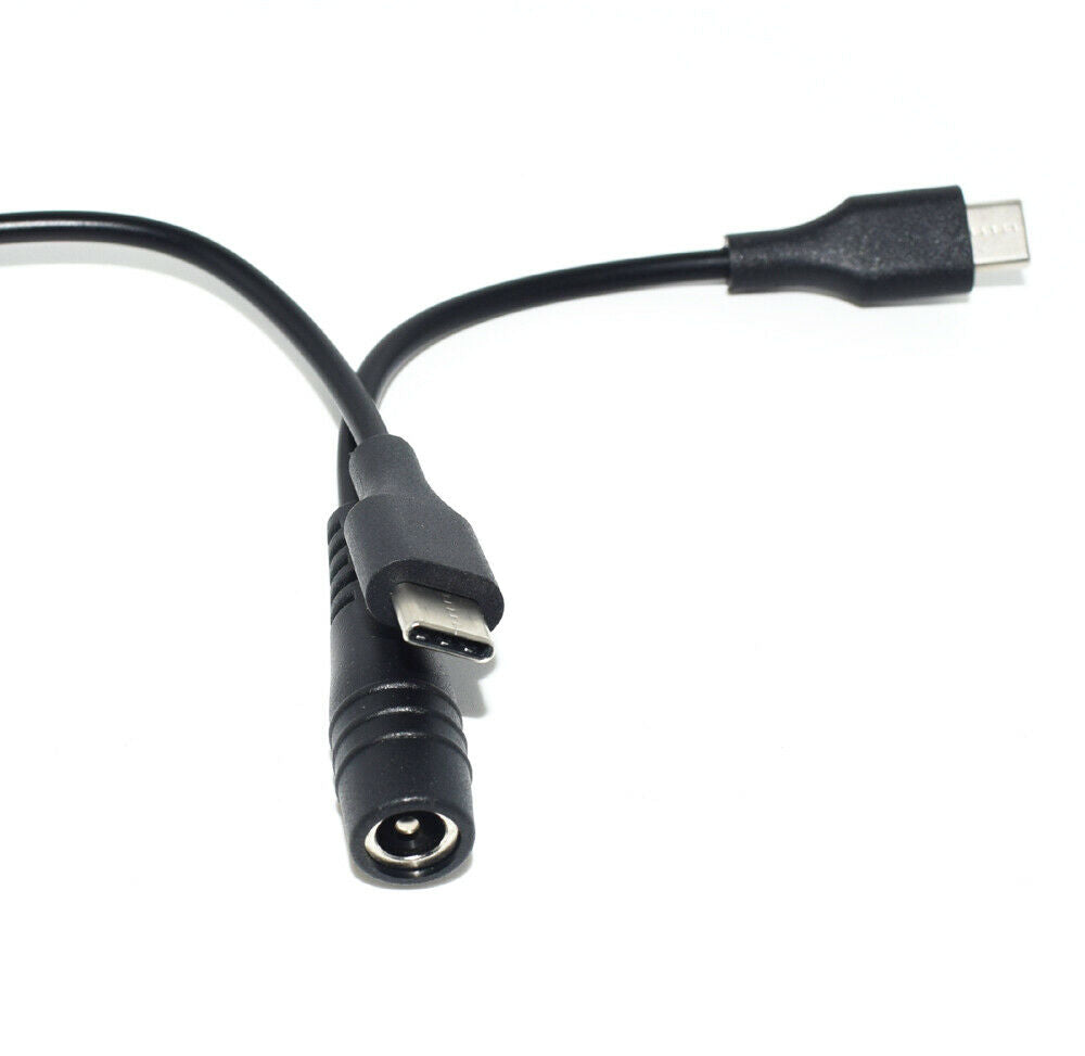 10x USB 3.1 Type C Male To 5.5x2.1mm Female DC Power Charger Adapter Cable 15cm