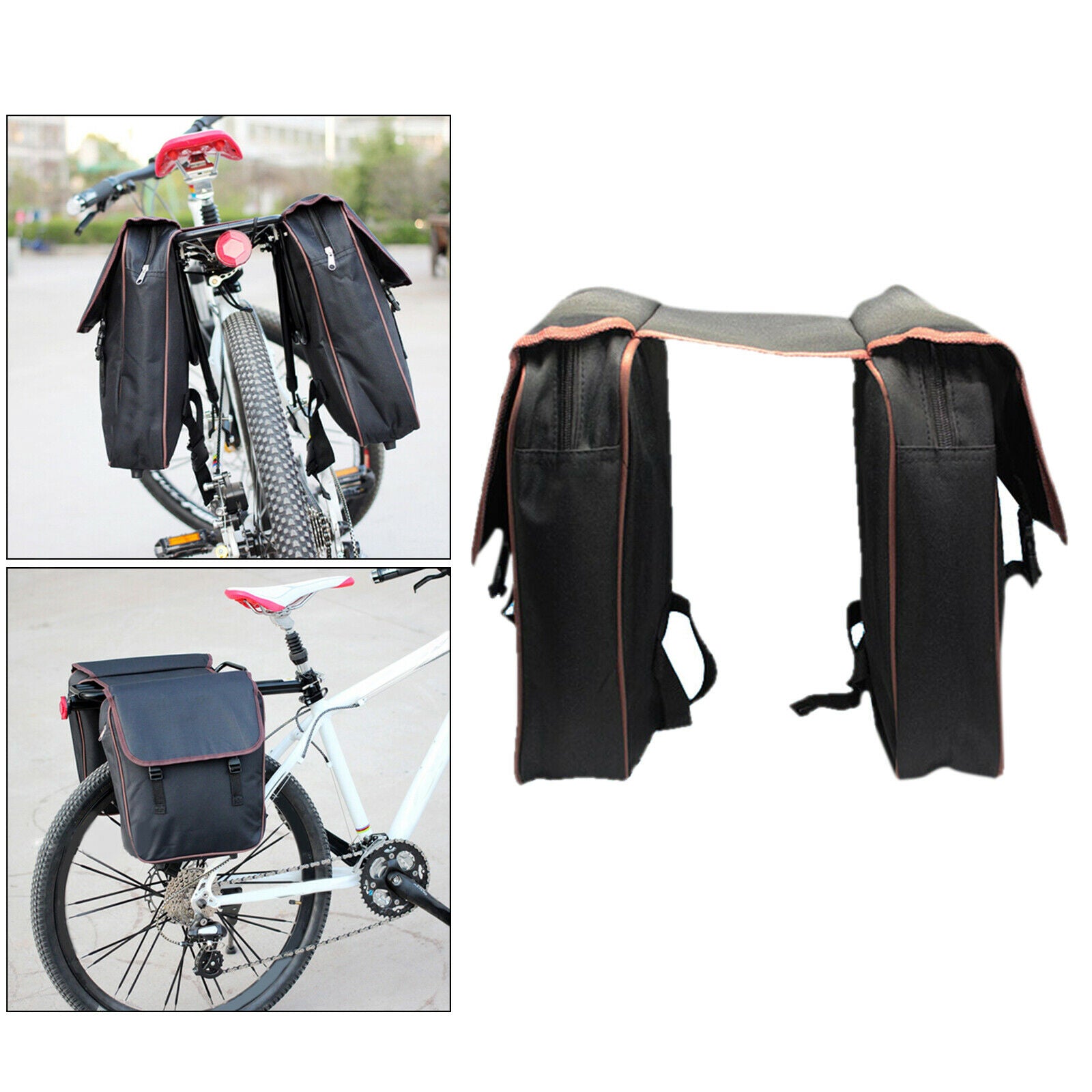 Portable Bicycle Panniers Bag Waterproof Rear Seat Bag Biking Cargo Bag