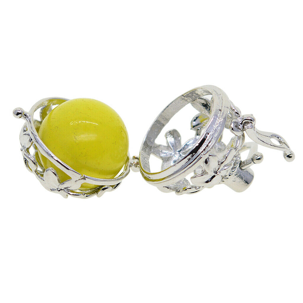 Daisy Flower Beads Cage Pendant Locket Charm for Necklace Dangle Pendants