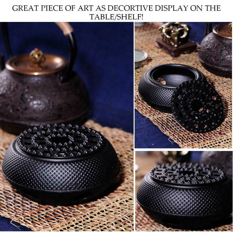 Cast Iron Teapot Warmer Charcoal Stove Tea Pot Holder Japanese Tea Ceremony