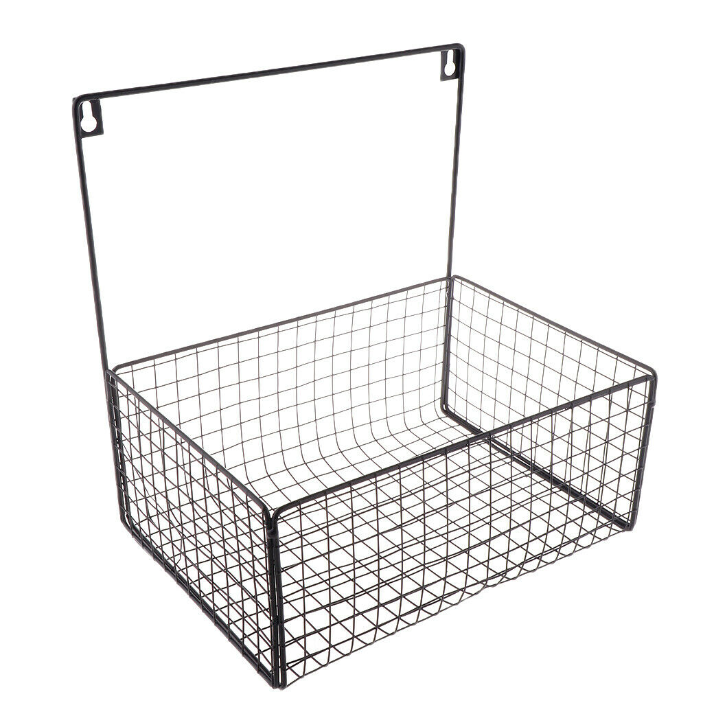 2x Wrought Hanging Storage Basket Kitchen Bedroom Sundries Organizer