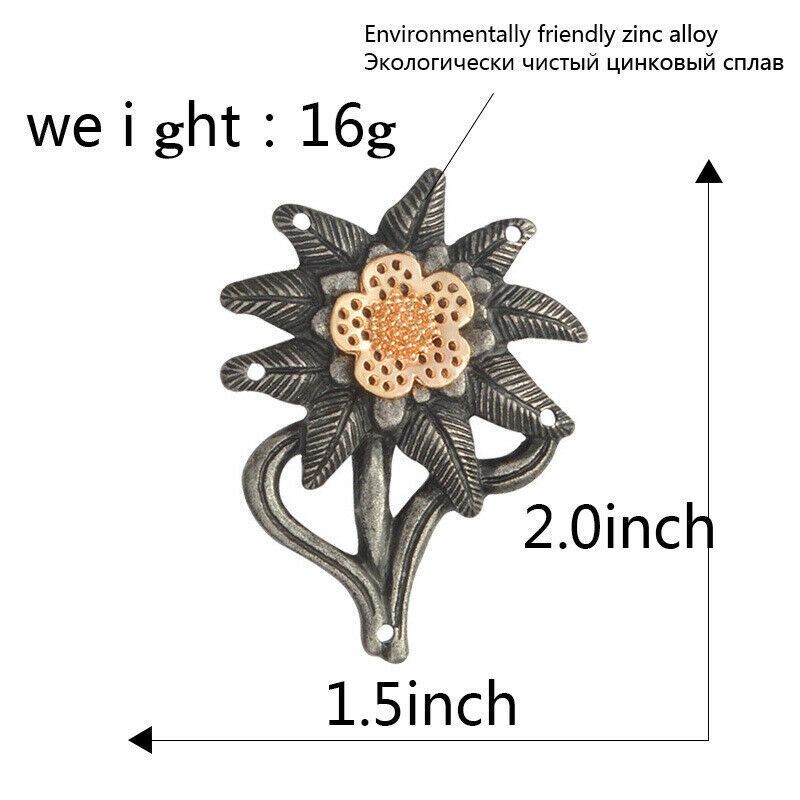 Hat pin badge mountain hunter edelweiss brooch pin hat jewelry for hat,