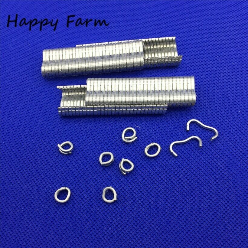 600 pcs M Nail Cages Installed Chicken Duck Bird Dove Rabbit Poultry Clamp Tied