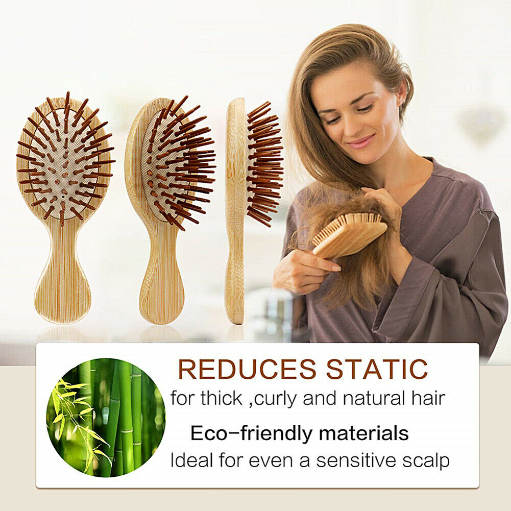 Wooden Cushion Airbag Comb Anti-static Hair Loss Scalp Massage Hair Brush @