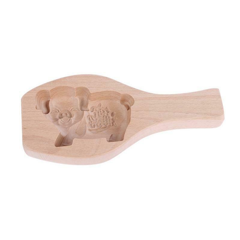 Mooncake Mold Mid-autumn Festival Moon Cake Mould Piggy Shape Wooden Baking Tool
