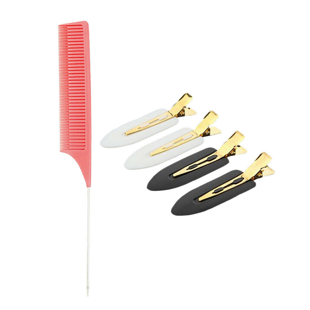 Plastic No Bend Hair Clips No Mark & Salon Highlight Comb Styling Tool