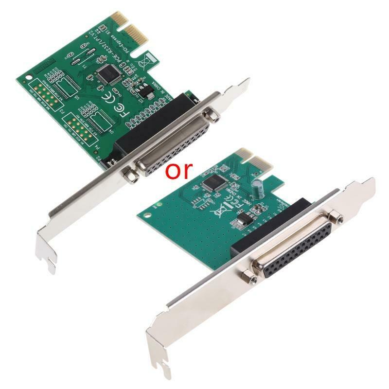 Parallel Port DB25 25Pin LPT Printer to PCI-E Express Card Converter Adapter 1pc