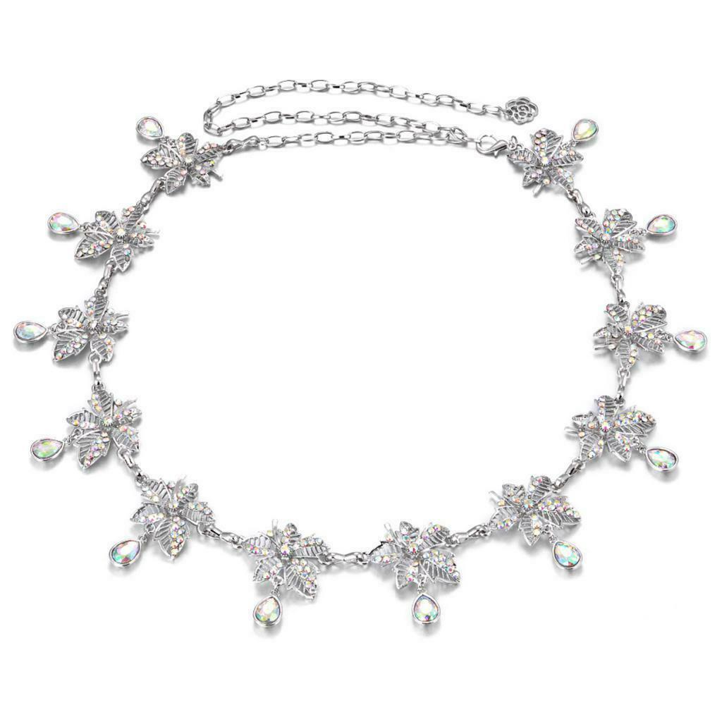 Fashion Women's Crystal Rhinestone Colored Metal Chain Belt 21