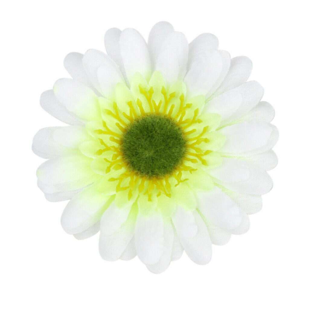 10Pcs 3.15" Artificial Gerbera Daisy Silk Flowers Heads for DIY Wedding