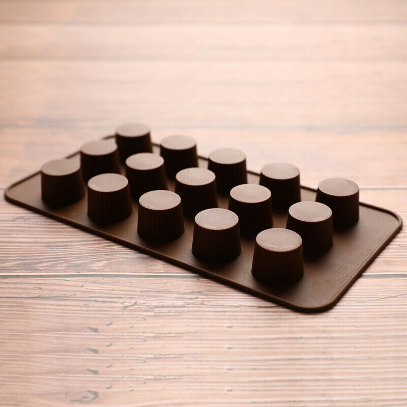 15Cavity Chocolate Candy Mold Silicone Baking Mould for Snack Size Peanut.l8