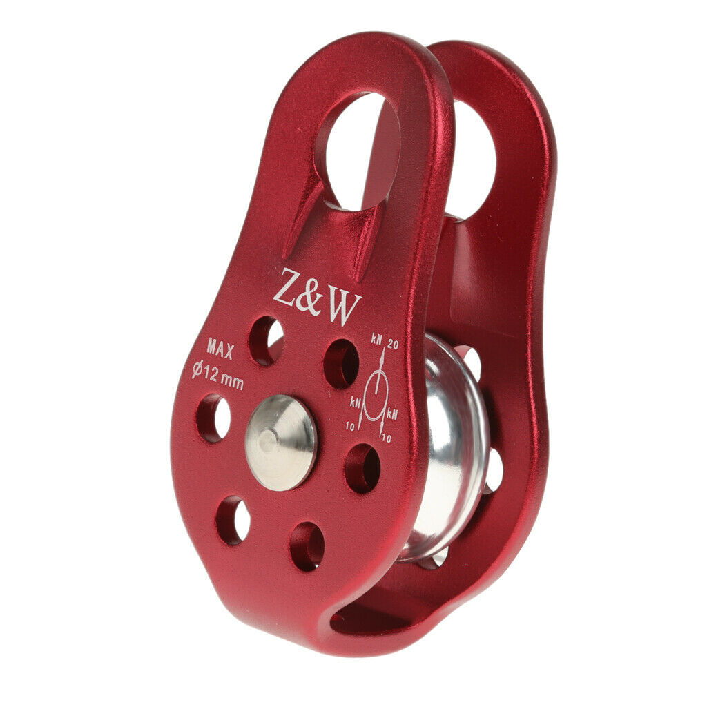 Fixed Rope Pulley for Climbing + 2 Self-locking Carabiners Outdoor Sport