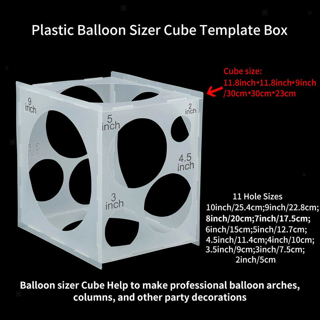 Collapsible Balloon Sizer Box for Creating Balloon Arches, Balloon Column