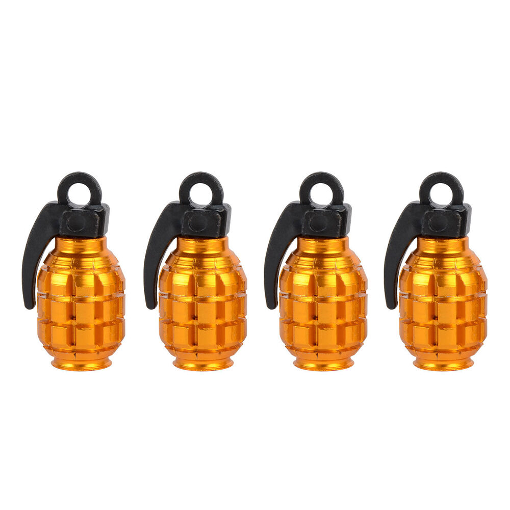 4pcs Car Truck Auto Grenade Crown Air Port Cover Tire Rim Valve Wheel Stem Caps