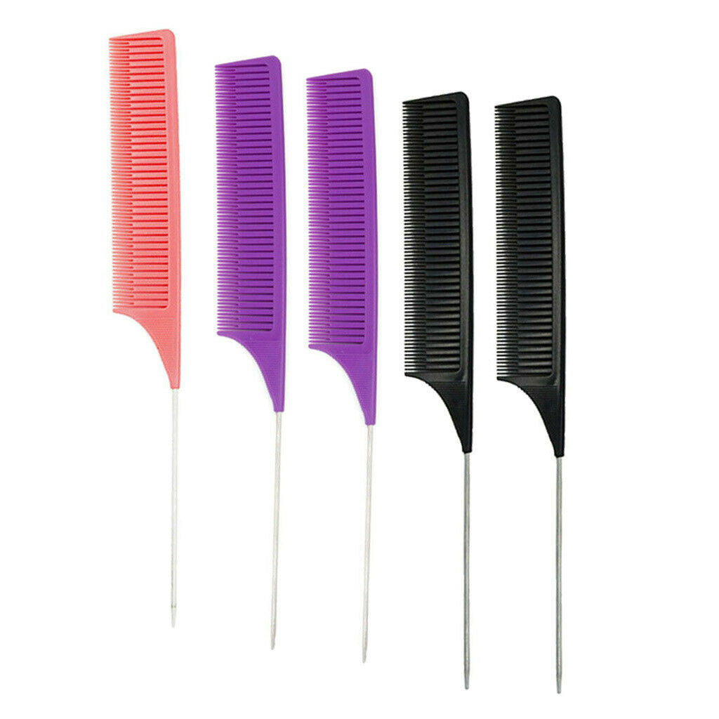 5Pcs Sectioning Weaving Highlighting Foiling Hair Comb Hair Coloring Salon