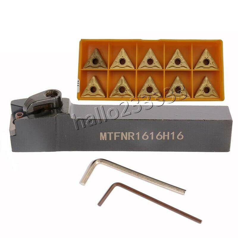 MTFNR1616H16 16x100mm Lathe External Turning Tool Holder+TNMG160408 BP010 insert