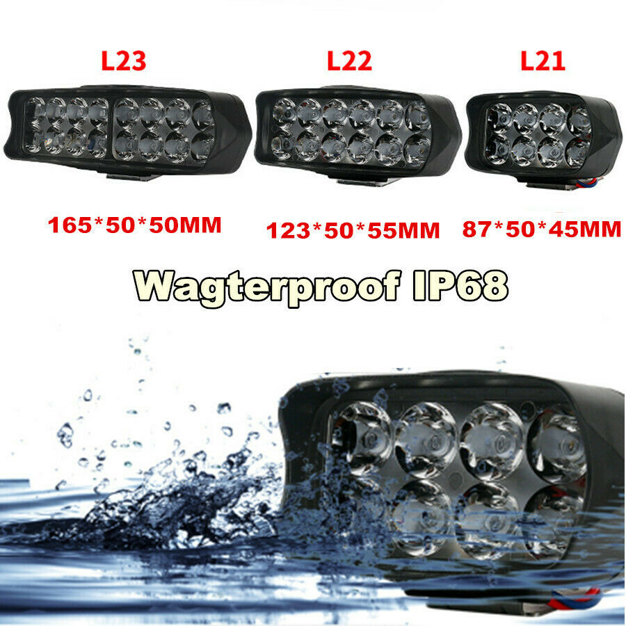 Pair 18W 1800LM Work Light Bar Fog Spotlight DRL Headlight Driving Lamp 12-85v