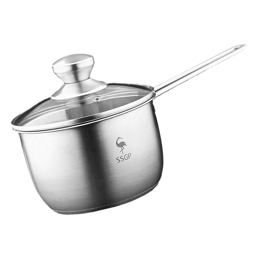 Nonstick Cookware Handy Pot Sauce Pan with Glass Lid, Small Milk Pan Boiler
