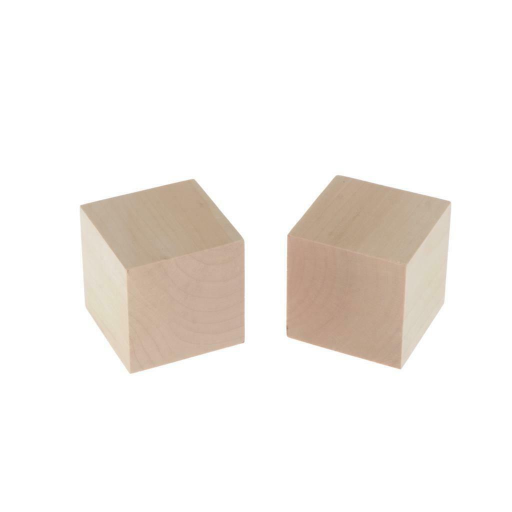 5Pcs 6 Sided Dice Wood Blank Dices   Handicrafts and DIY for Art Carved