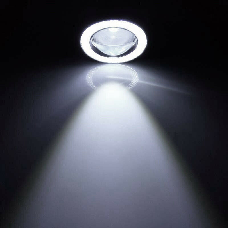 2.5" 64mm Car White LED COB Halo Angel Eye Halo Ring Fog Light Projector Lamp