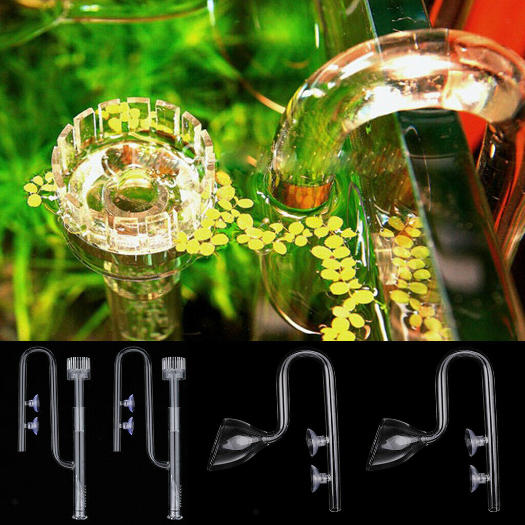 4x Aquarium Surface Skimmer Φ13 Outflow Lily Pipe Auto Floating Fast&