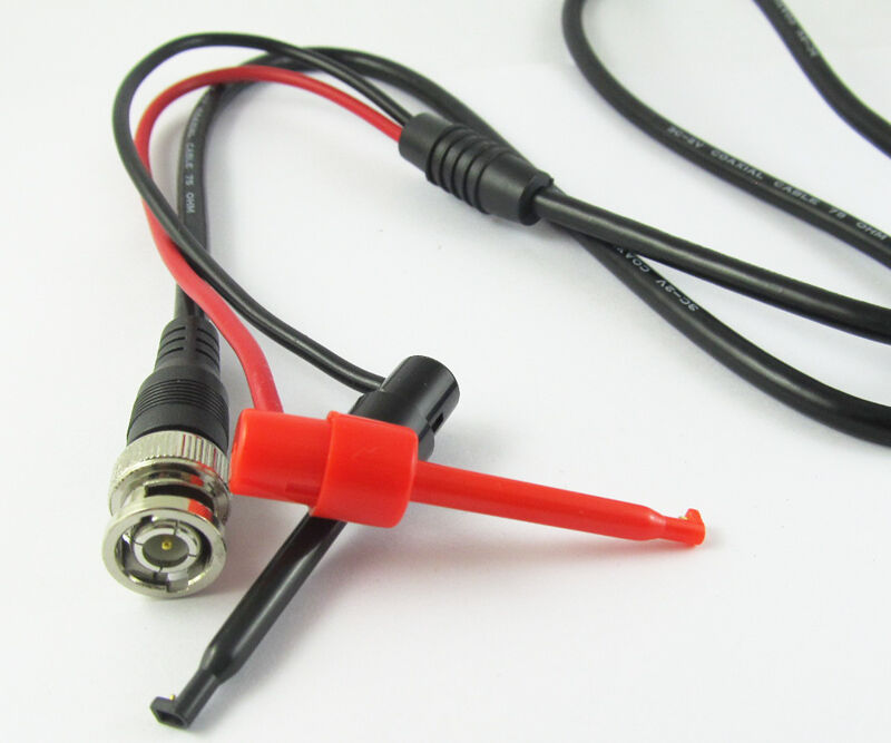5sets 1M BNC Male Plug to Dual Large Test Hook Clip Probe Test Lead Cable