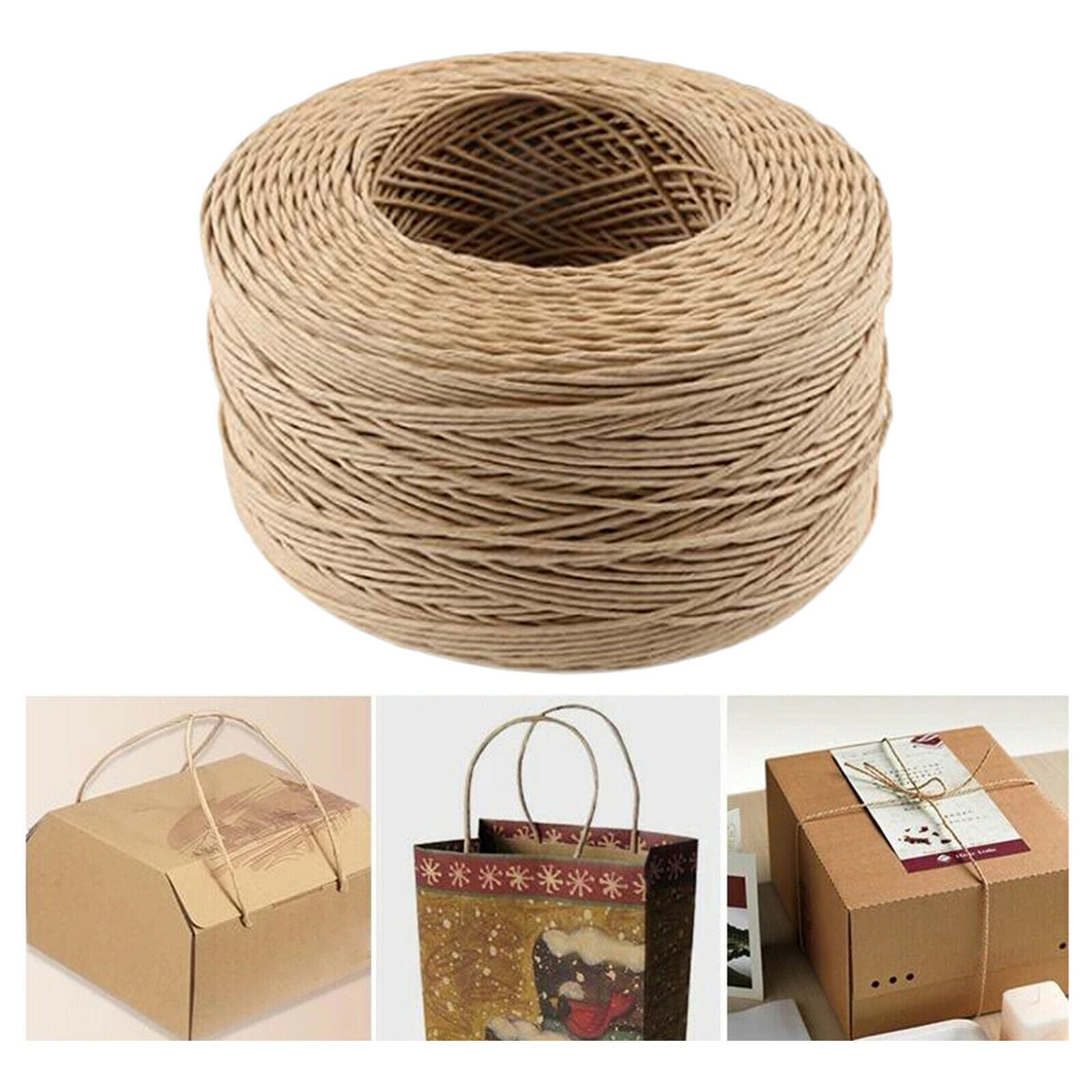 650m Raffia Paper Yarn Natural Twine String Gift Wrapping Decoration Weaving