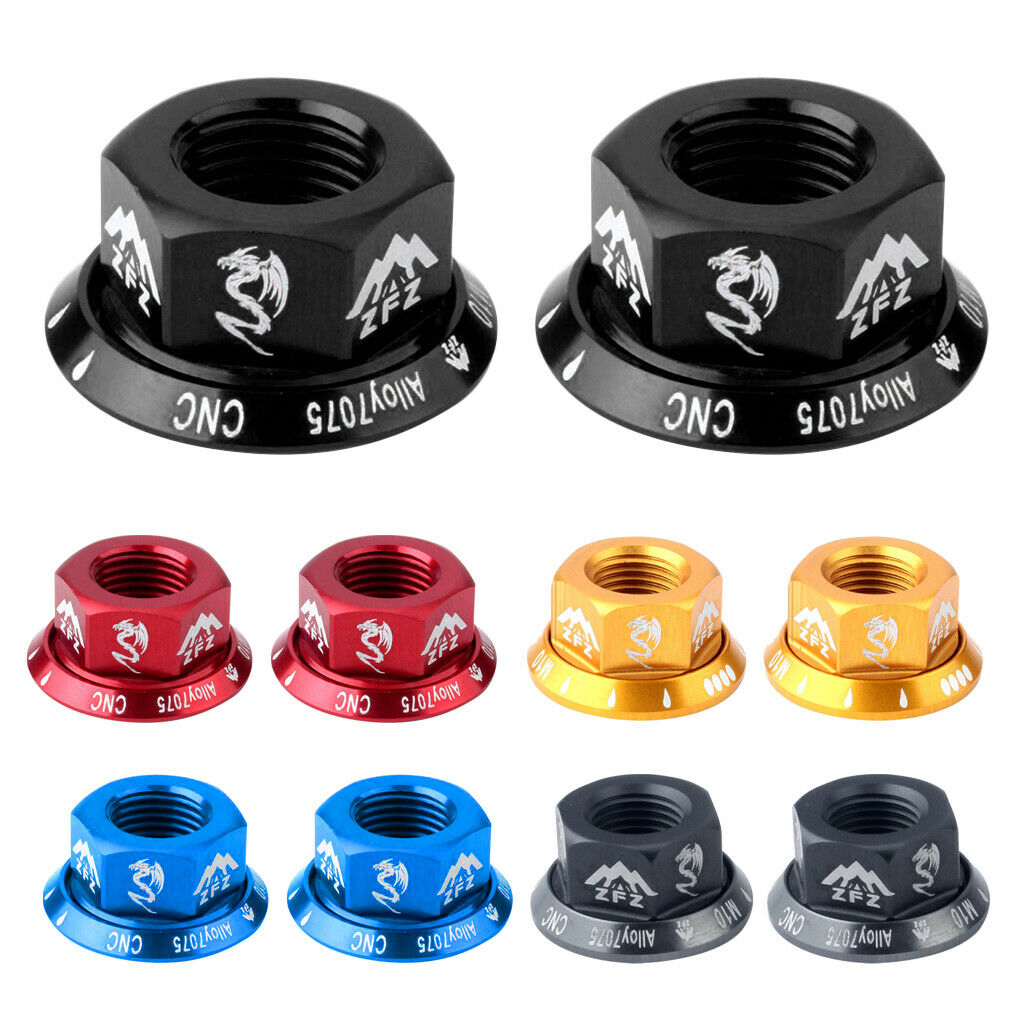Bicycle Hubs Nut M10 Folding Fixed Gear Bike Wheel Hubs Axle Screw Black