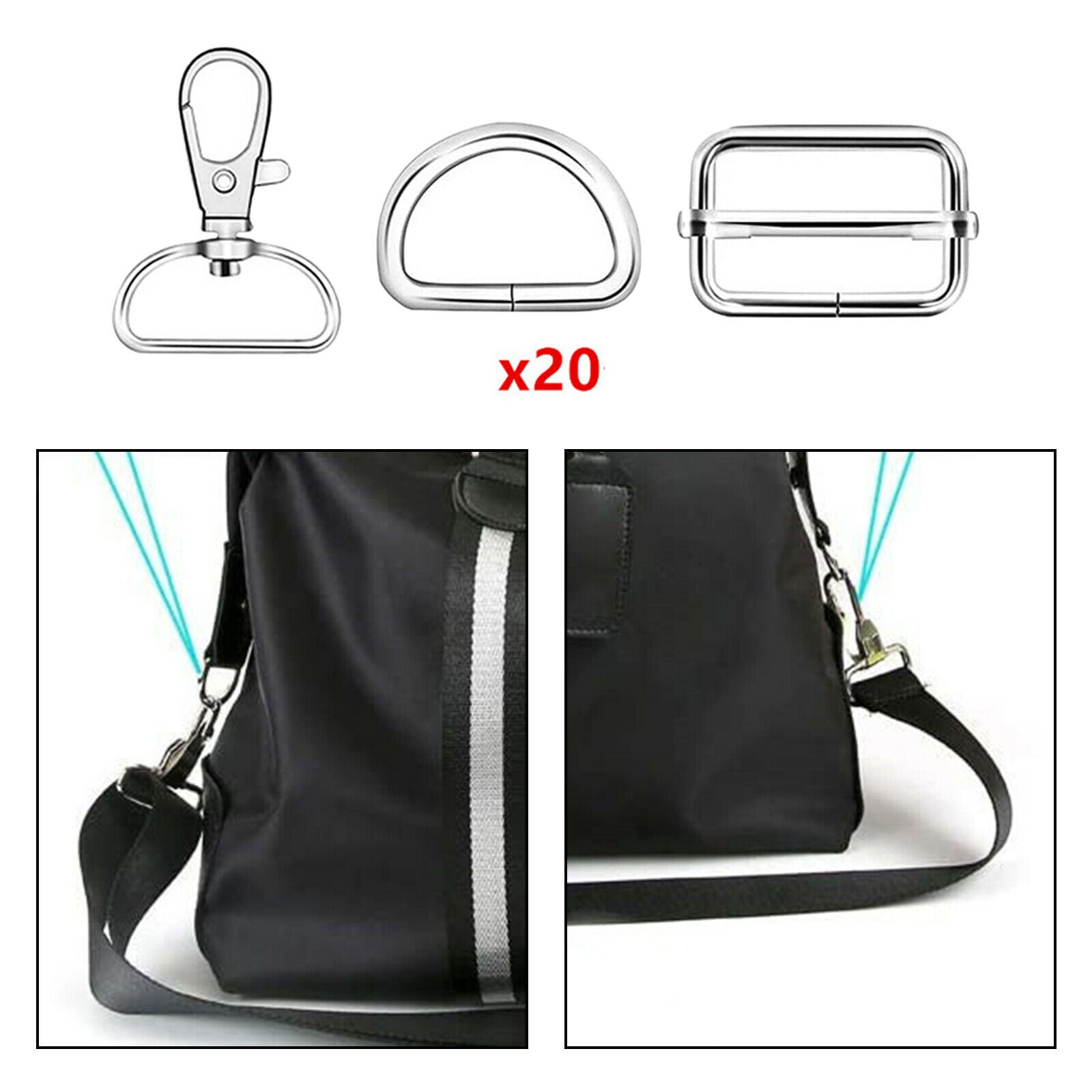 60pcs/set Key Chains Keychains Blanks Keyring Straps Projects Jewelry Making