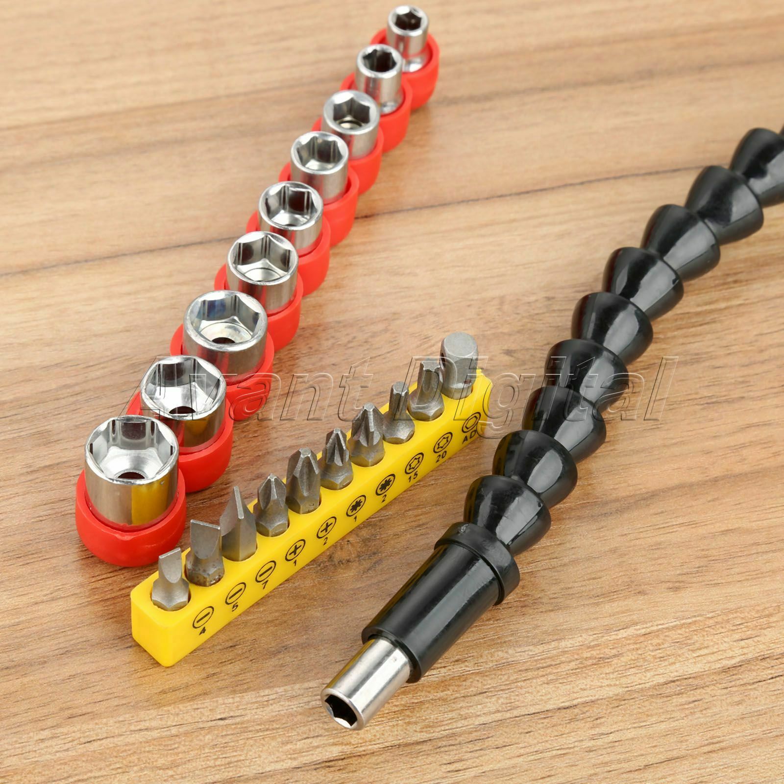 Electric Drill Screwdriver Sleeves Set & Flexible Shaft Drill Bit Holder 20pcs