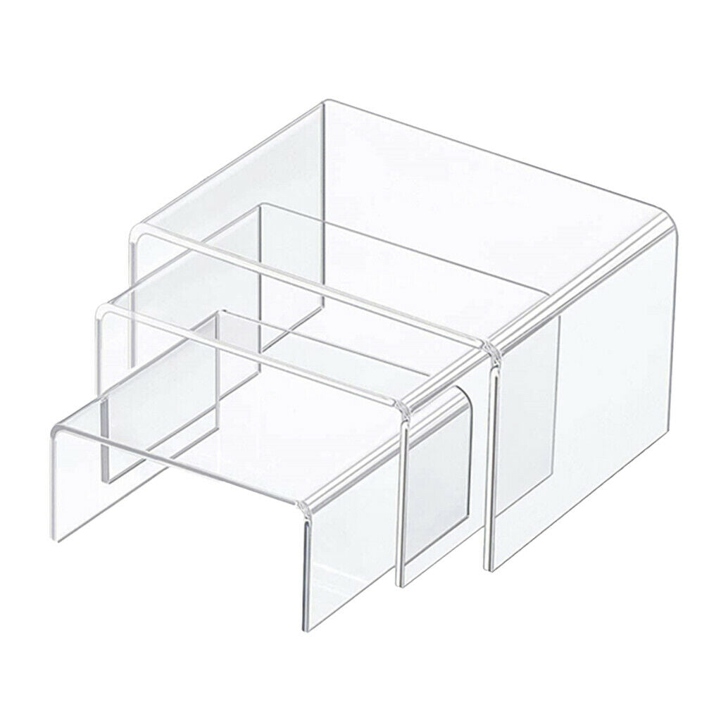 1 Set of 3``, 4 '', 5 "Clear Acrylic Riser Display for Collectible Figures