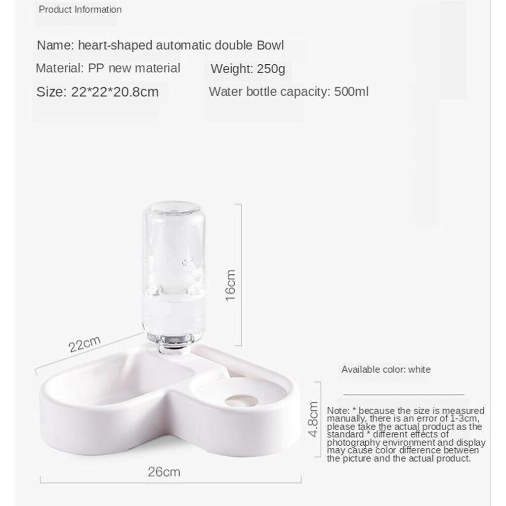 Automatic Pet Feeder Bowl Automatic Water Bowl Double Pet Bowl Waterer