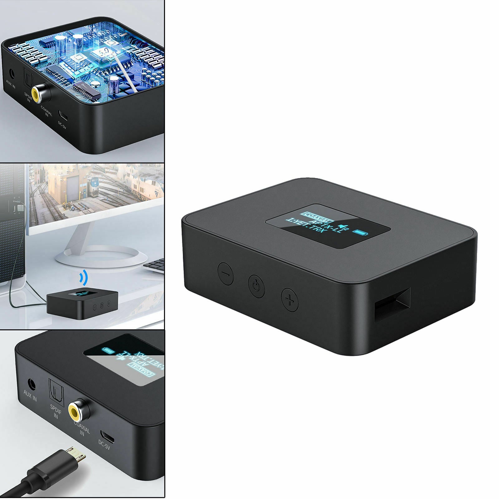 Bluetooth 5.0 Wireless Audio Adapter HiFi Sound for TV PC Headphones