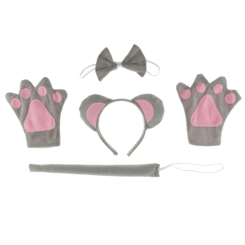 Animal Minnie Mouse Roleplay Paw Gloves Skirt Zoo Party Fancy Dress Costume