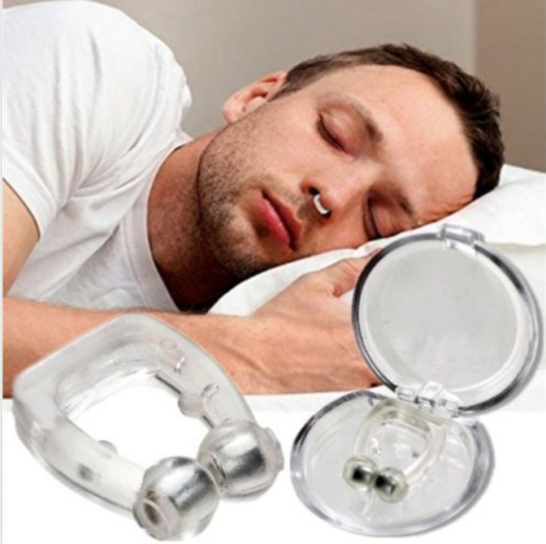 2x Anti Snore Magnetic Silicone Nose Clip Stop Snoring Apnea Aid Device Stopper!