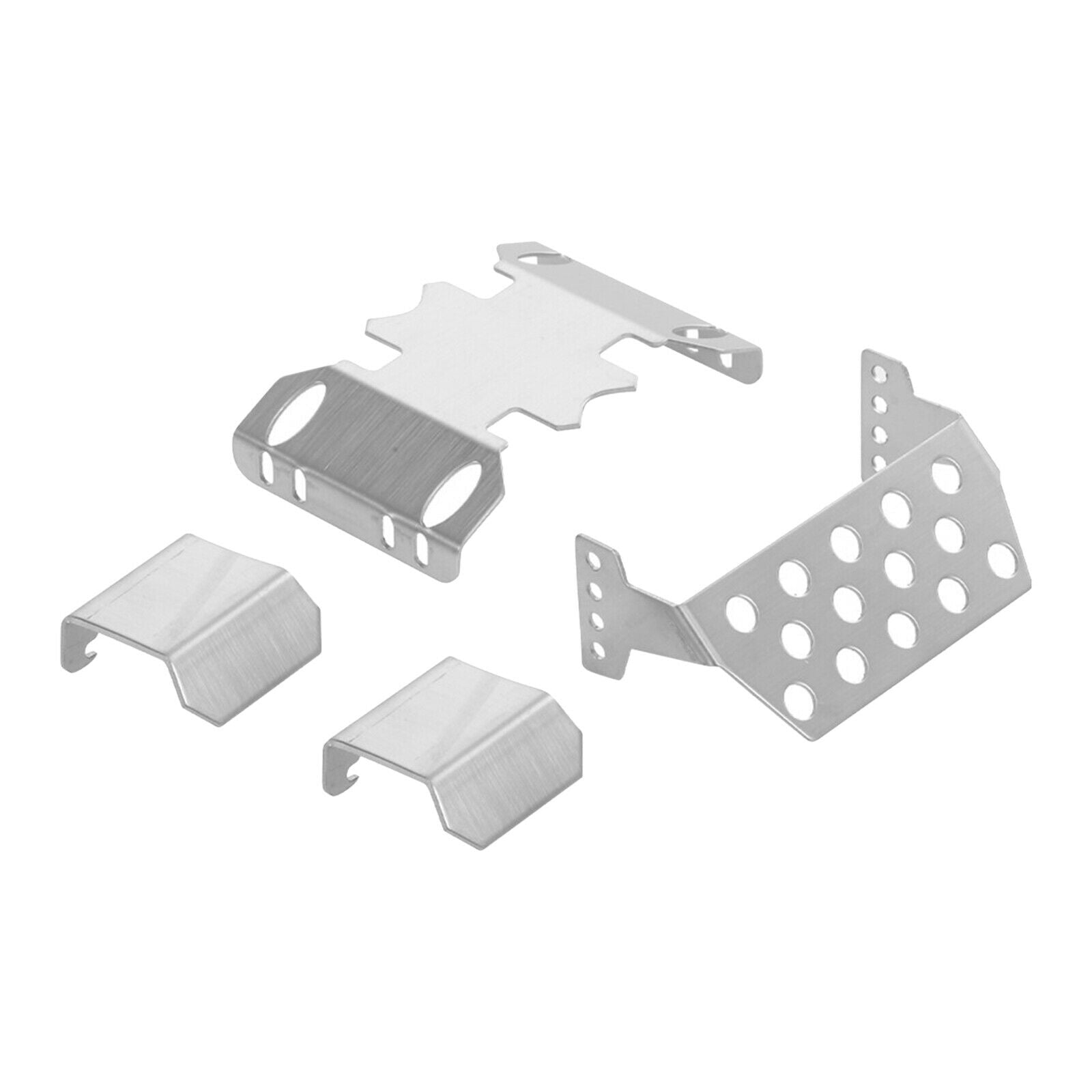 4PCS Chassis Armor Protection Skid Plate for 1:10 Axial SCX10 II 90046 90047