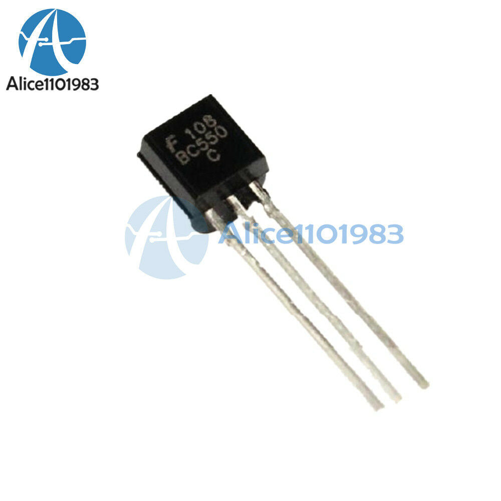 100PCS BC550 TO-92 NPN Low Noise Transistor AL