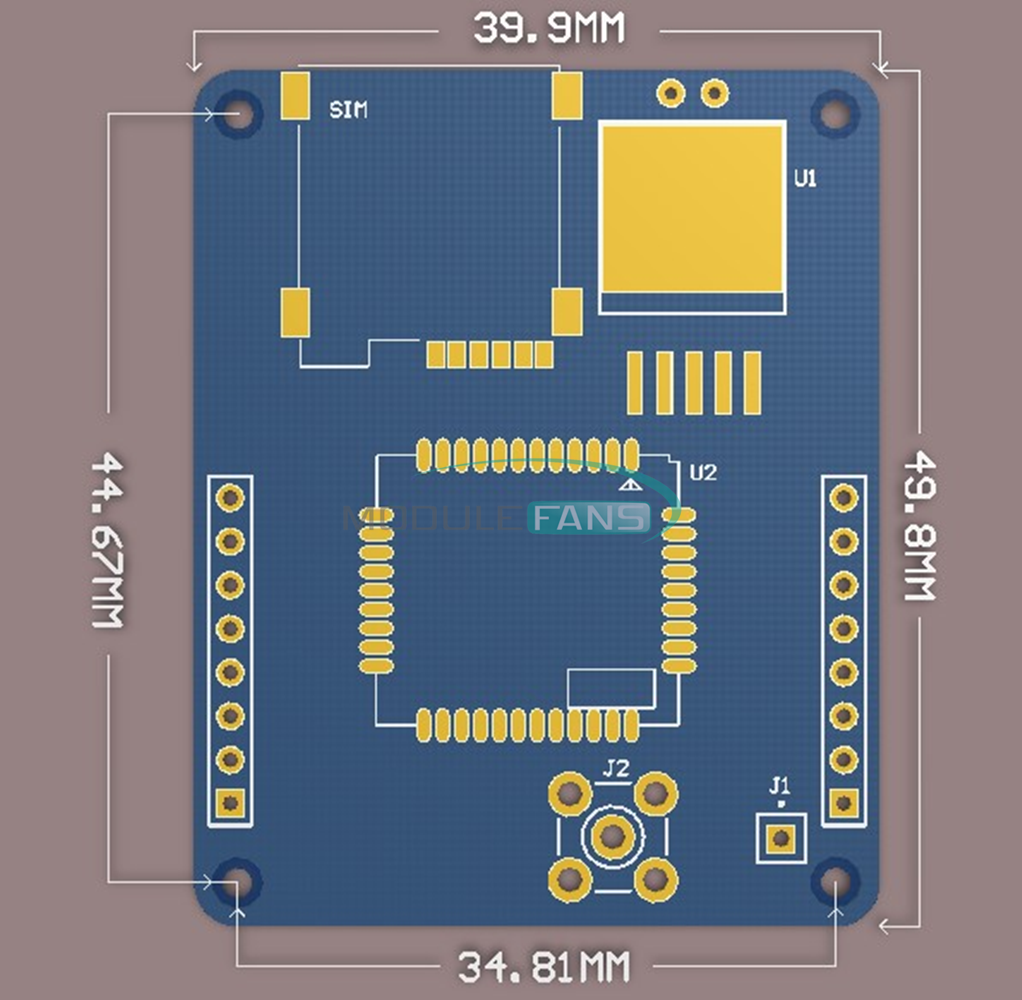 SIM800C Development Board Quad-band GSM GPRS Bluetooth Module with Antenna 5-18V
