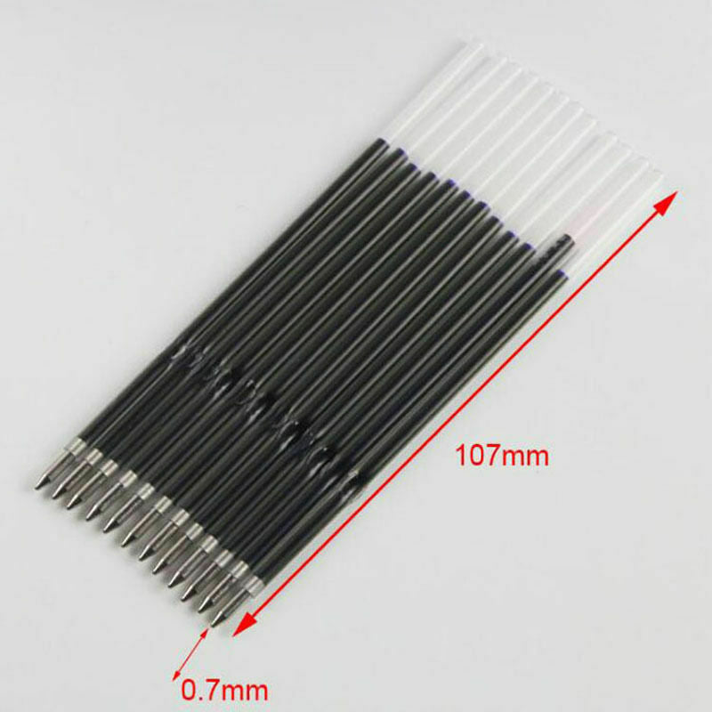 Hot 20pcs/lot Black ink 0.7mm Retractable Pen Refills Ballpoint Pen Refill Pen