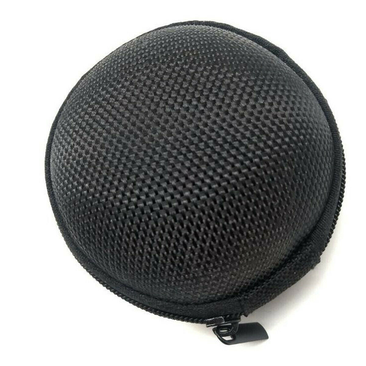Black Portable Zipper Travel Round Watch Case Holder for  Wristwatch Protection