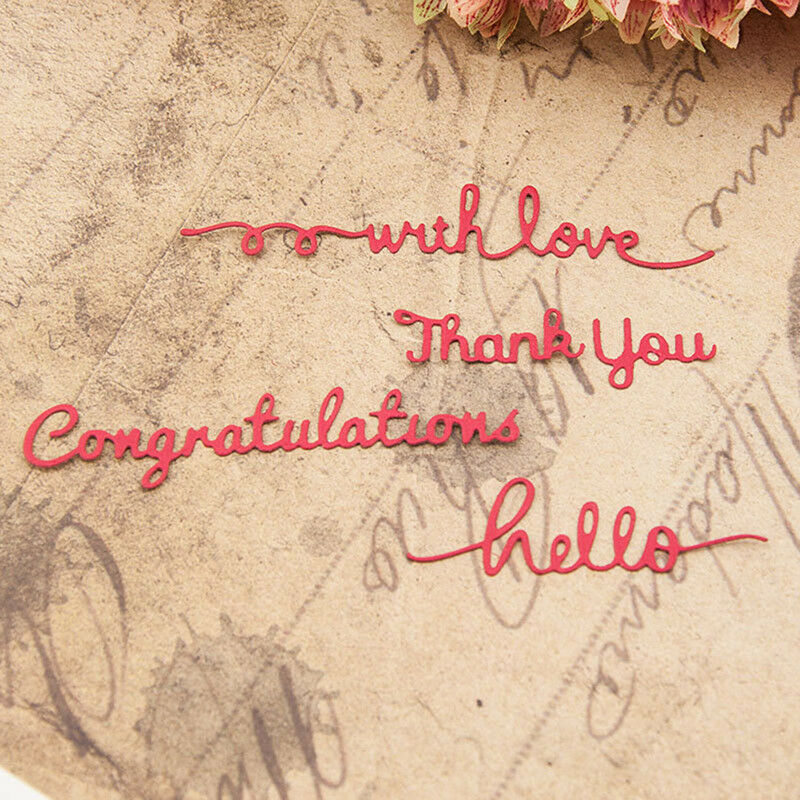 Greeting Words Cutting Die Metal Scrapbooking Dies Craft Dies Greeting Car FwDF