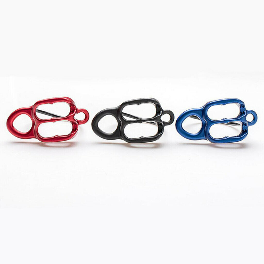 Outdoor CE Rock Climbing   ATC Belay Device Descender Rappelling Gear Black